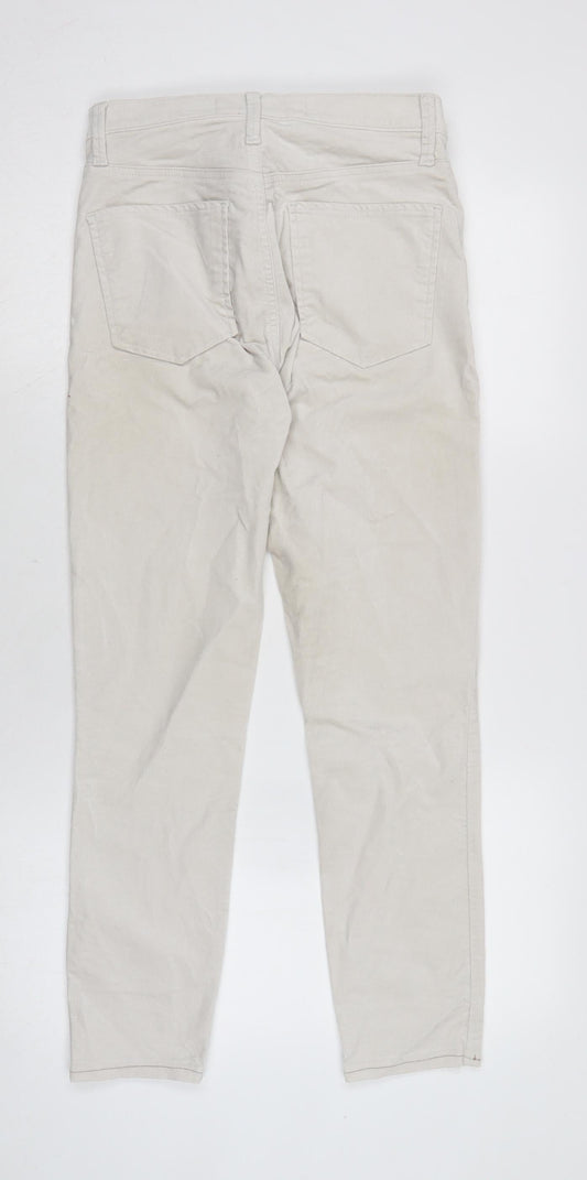 Gap Womens Ivory Polyester Trousers Size 8 L25.5 in Regular Zip