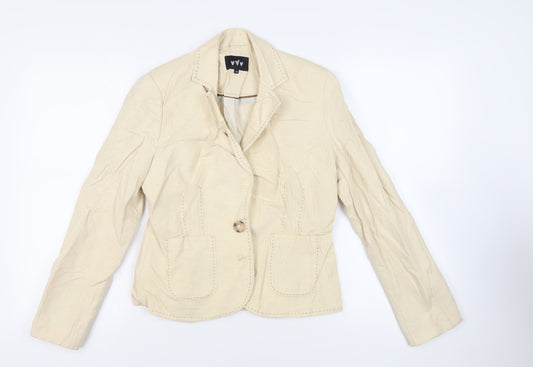 Per Una Womens Beige Jacket Blazer Size 10 Button