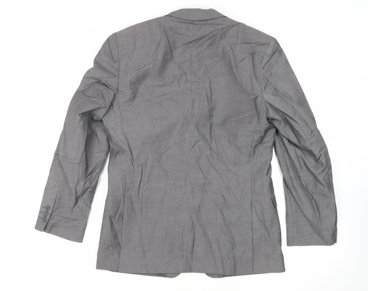 Burton Mens Grey Polyester Jacket Suit Jacket Size 40 Regular