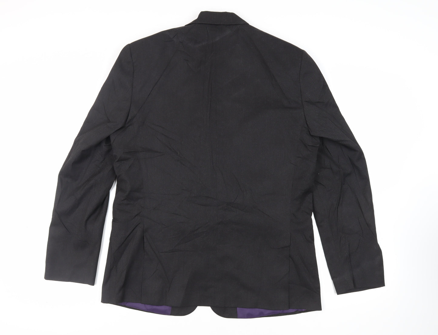 Marks and Spencer Mens Black Polyester Jacket Suit Jacket Size 44 Regular