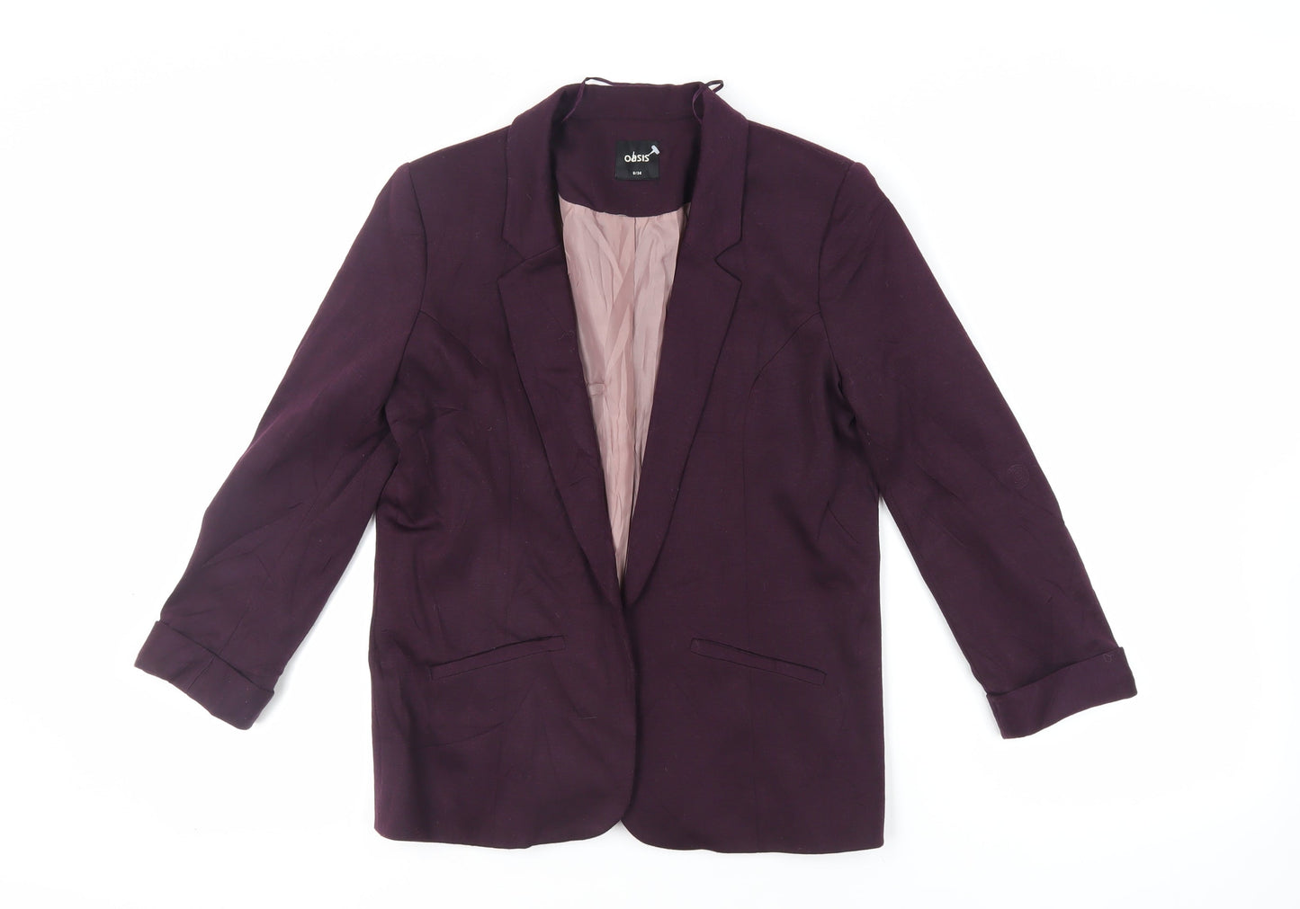 Oasis Womens Purple Jacket Blazer Size 8 - Open