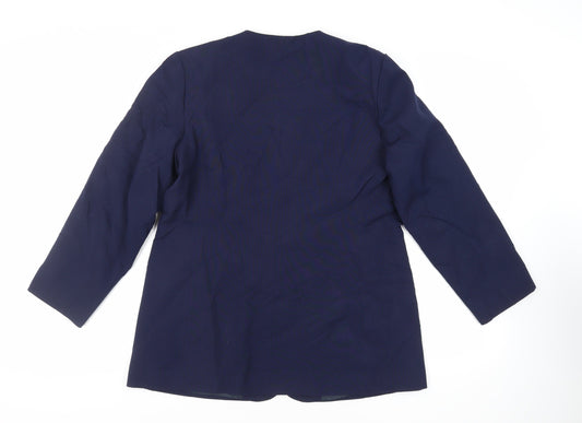 Berkertex Womens Blue Jacket Blazer Size 16 Button