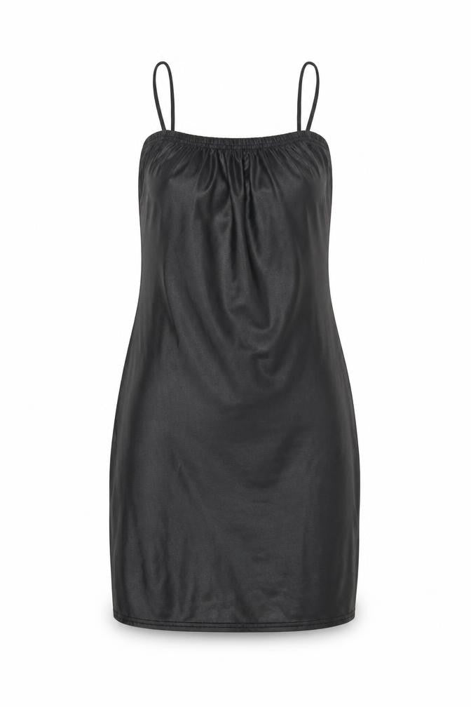PRETTYLITTLETHING Womens Black Polyester Mini Size 10 Square Neck Pullover