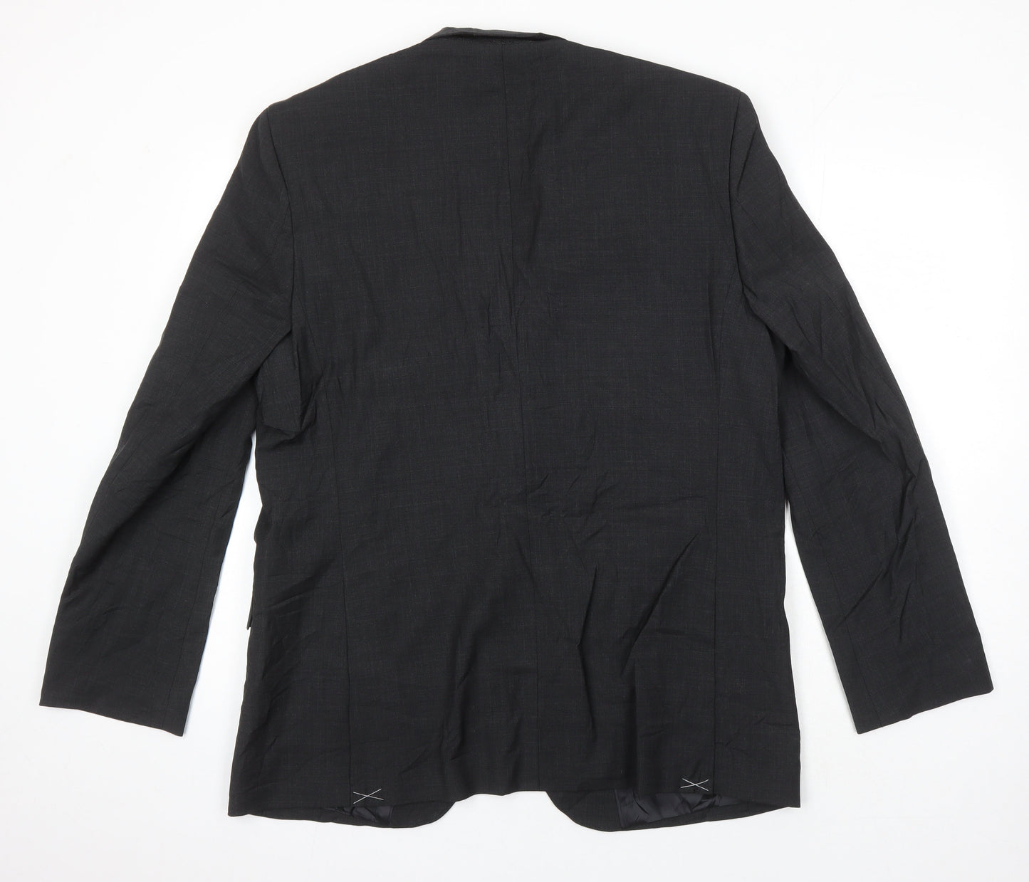 M&S Mens Grey Wool Jacket Blazer Size 42 Regular