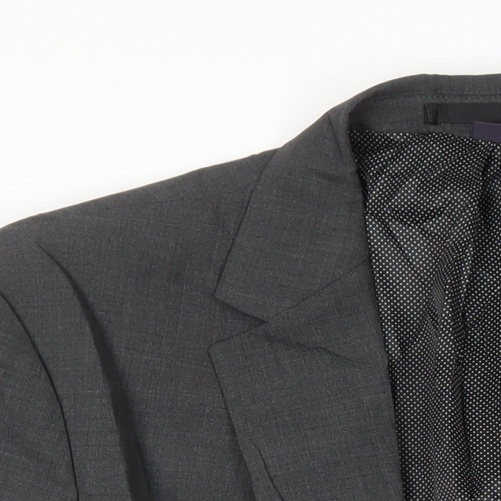 M&S Mens Grey Wool Jacket Suit Jacket Size 42 Regular