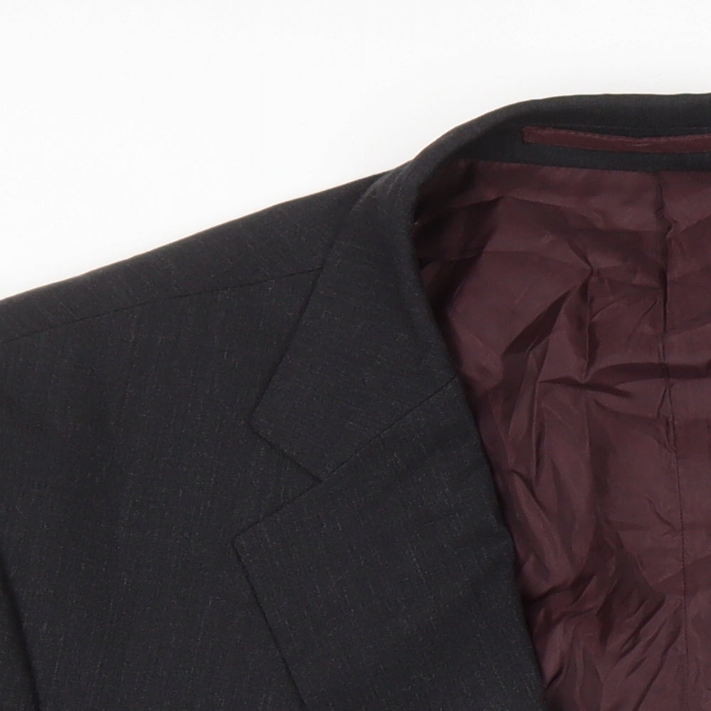 M&S Mens Black Wool Jacket Suit Jacket Size 44 Regular