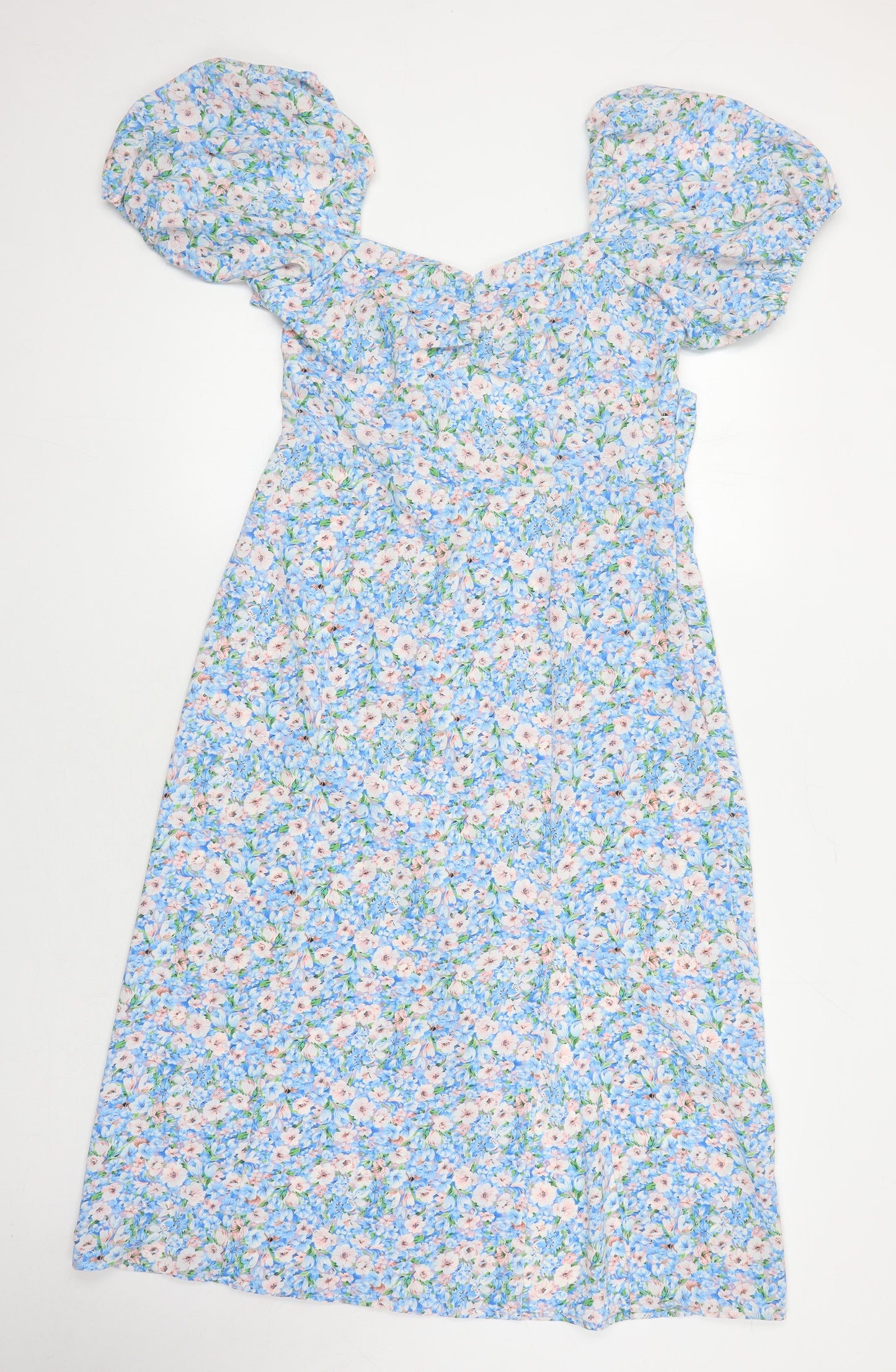 Quiz Womens Multicoloured Floral Polyester A-Line Size 12 Sweetheart
