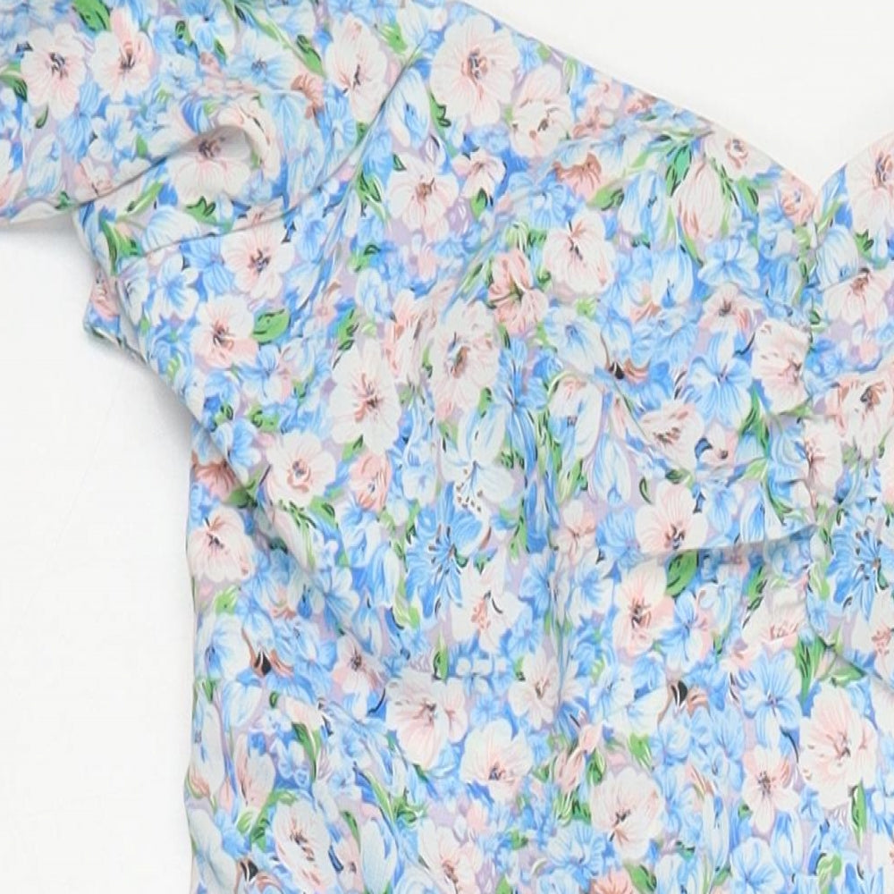Quiz Womens Multicoloured Floral Polyester A-Line Size 12 Sweetheart