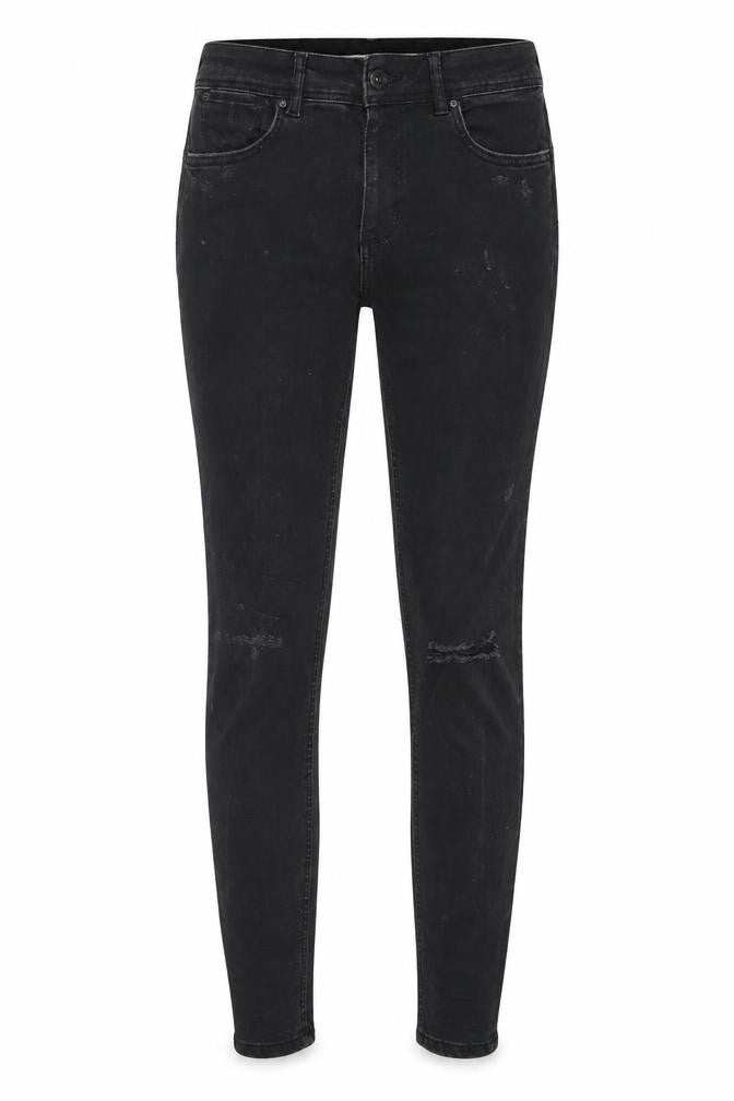 Bershka Womens Black Cotton Skinny Jeans Size 10 L31 in Regular Zip