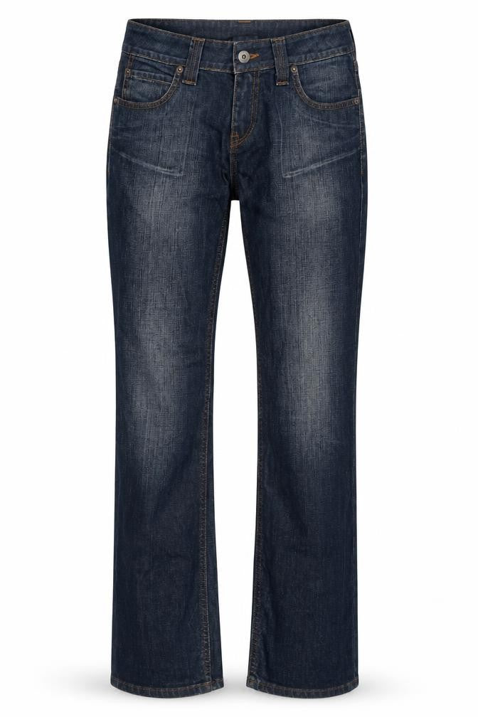 IRIS Womens Blue Cotton Straight Jeans Size 28 L32 in Regular Zip