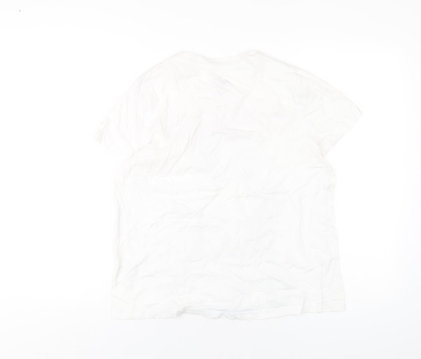 Stranger Things Womens White Cotton Basic T-Shirt Size S Round Neck