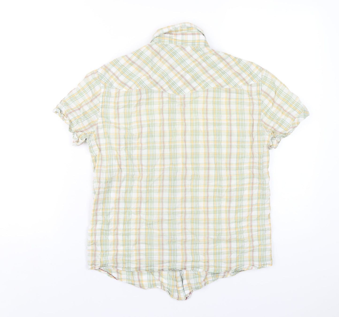 Replay Womens Multicoloured Plaid Cotton Basic Button-Up Size S Collared