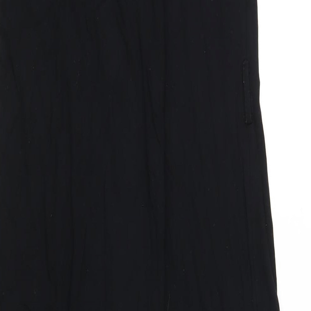Select Womens Black Viscose T-Shirt Dress Size 14 Round Neck Pullover