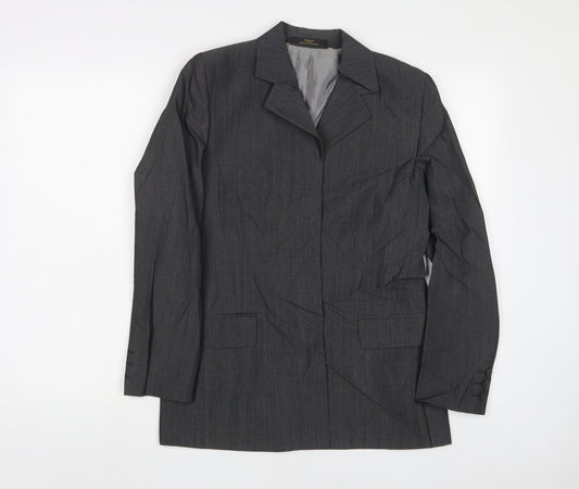 St Michael Womens Grey Jacket Blazer Size 8 Button