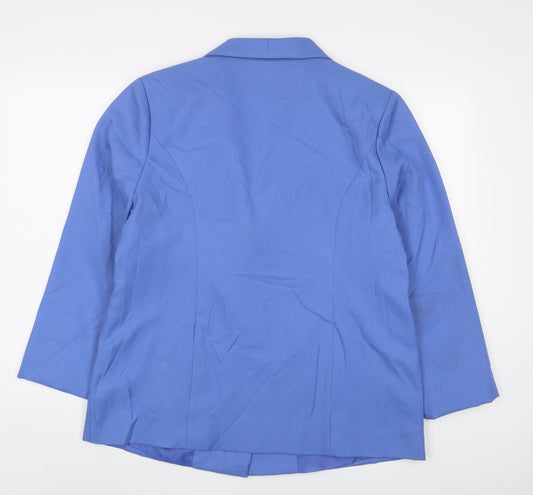 Damart Womens Blue Jacket Blazer Size 18 Button