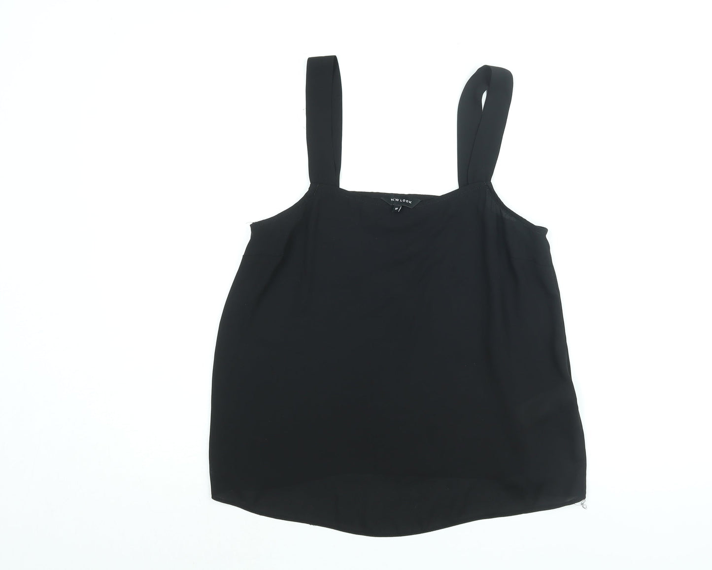 New Look Womens Black Polyester Camisole Blouse Size 10 Square Neck
