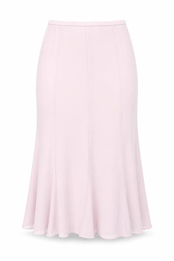Gina Bacconi Womens Pink Polyester Trumpet Skirt Size 14 Zip