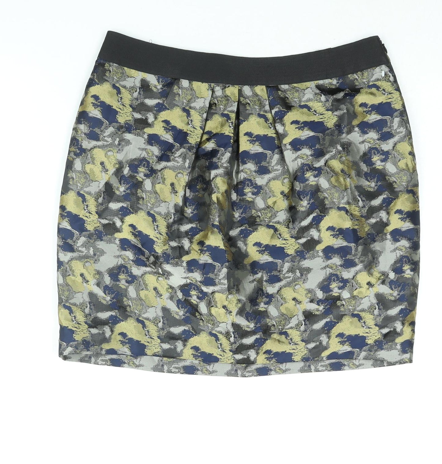 Clements Ribeiro Womens Multicoloured Geometric Polyester Mini Skirt Size 12 Zip