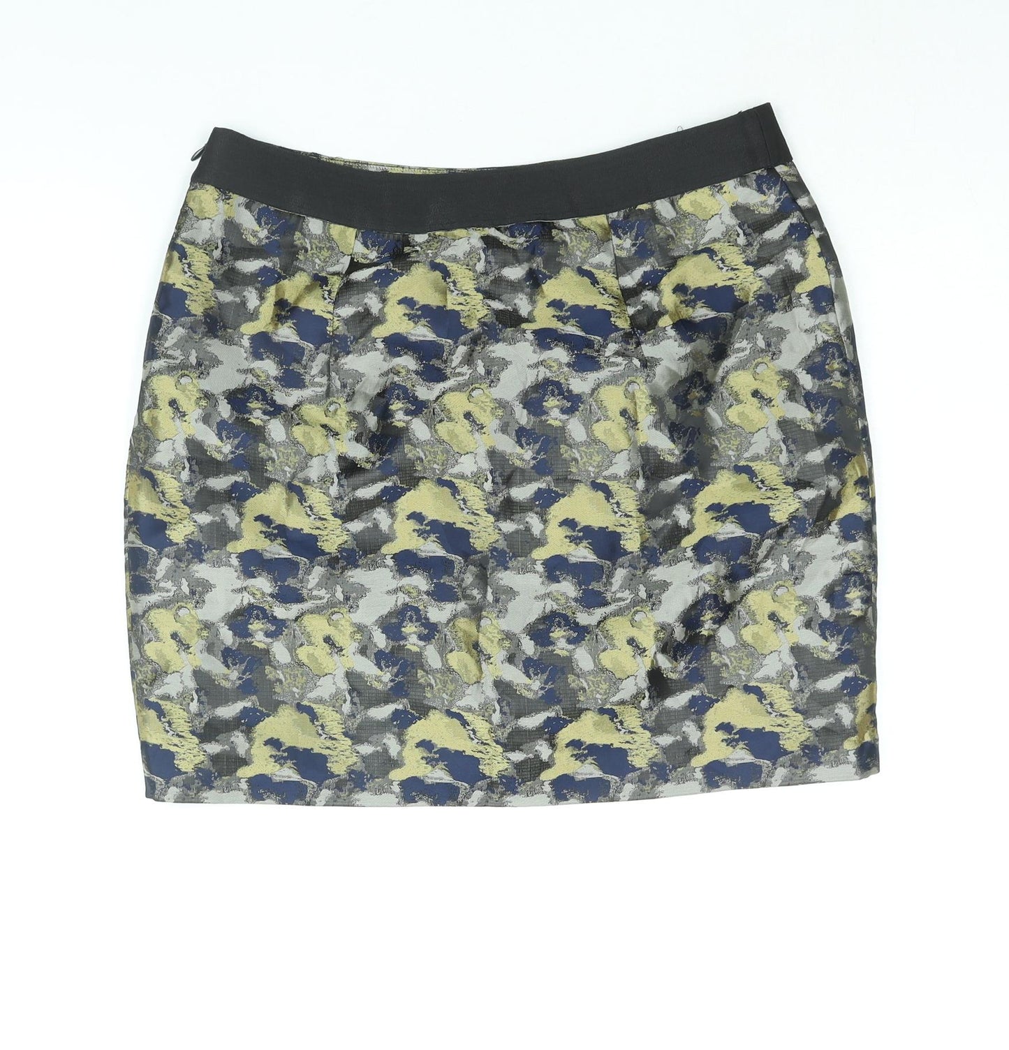 Clements Ribeiro Womens Multicoloured Geometric Polyester Mini Skirt Size 12 Zip