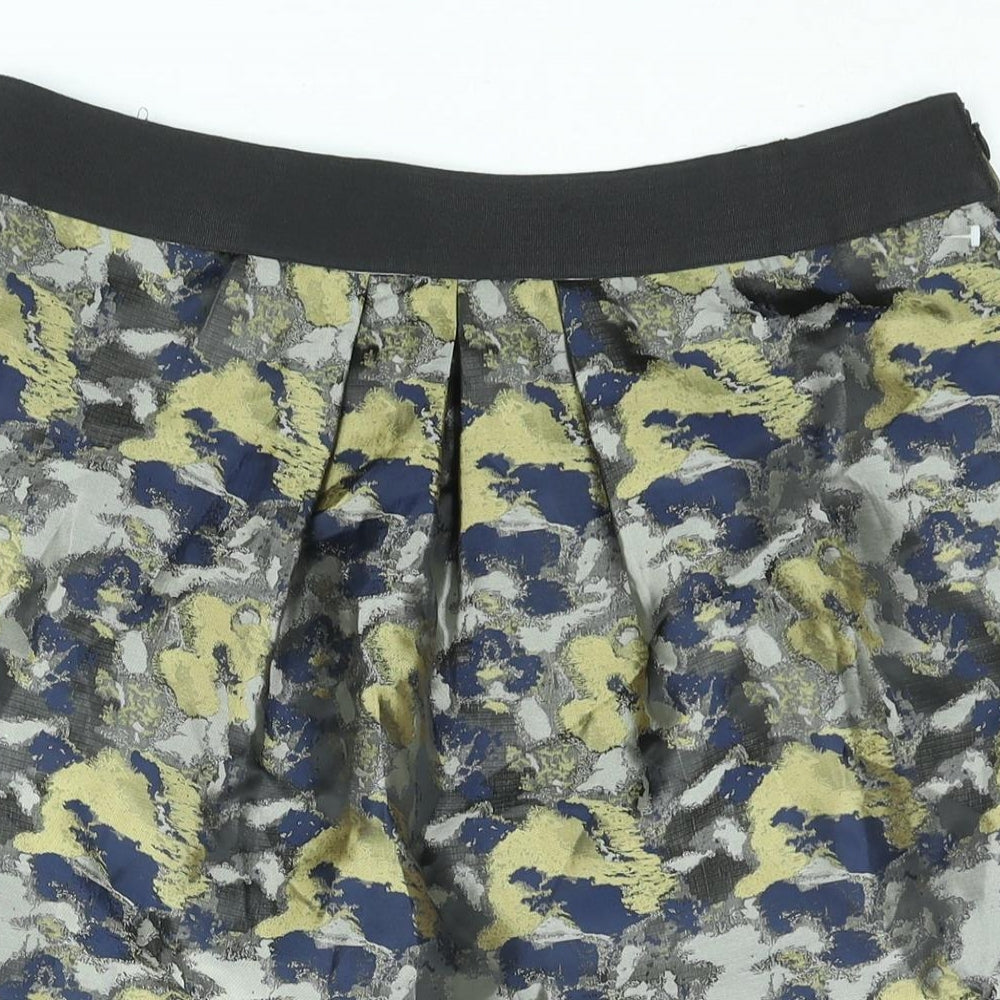 Clements Ribeiro Womens Multicoloured Geometric Polyester Mini Skirt Size 12 Zip