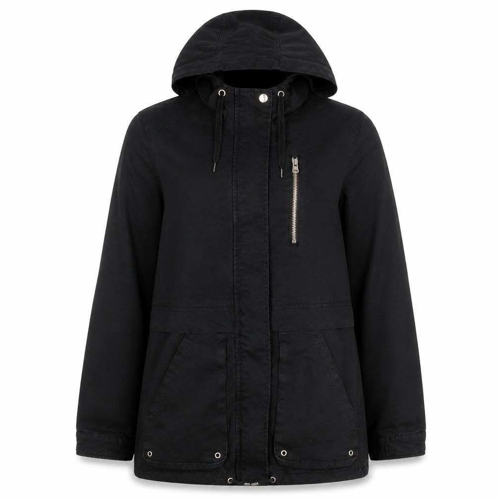 H&M Womens Black Jacket Size 8 Zip