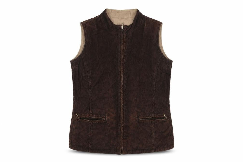 Dash Womens Brown Gilet Jacket Size 12 Zip