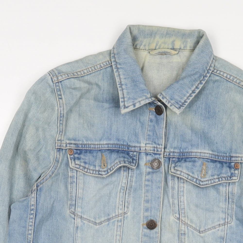 Topshop Womens Blue Jacket Size 14 Button