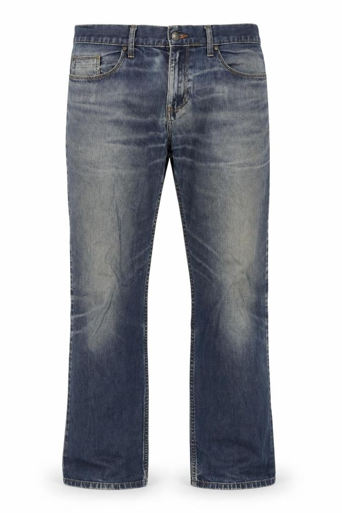 Autograph Mens Blue Cotton Straight Jeans Size 34 in L33 in Regular Zip - Long Leg