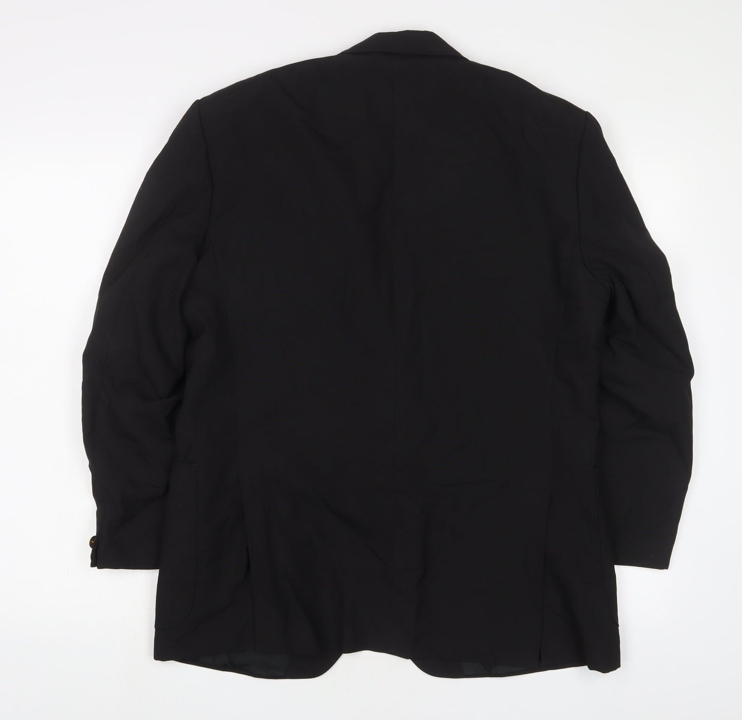 VARTEKS Mens Black Wool Jacket Suit Jacket Size 40 Regular