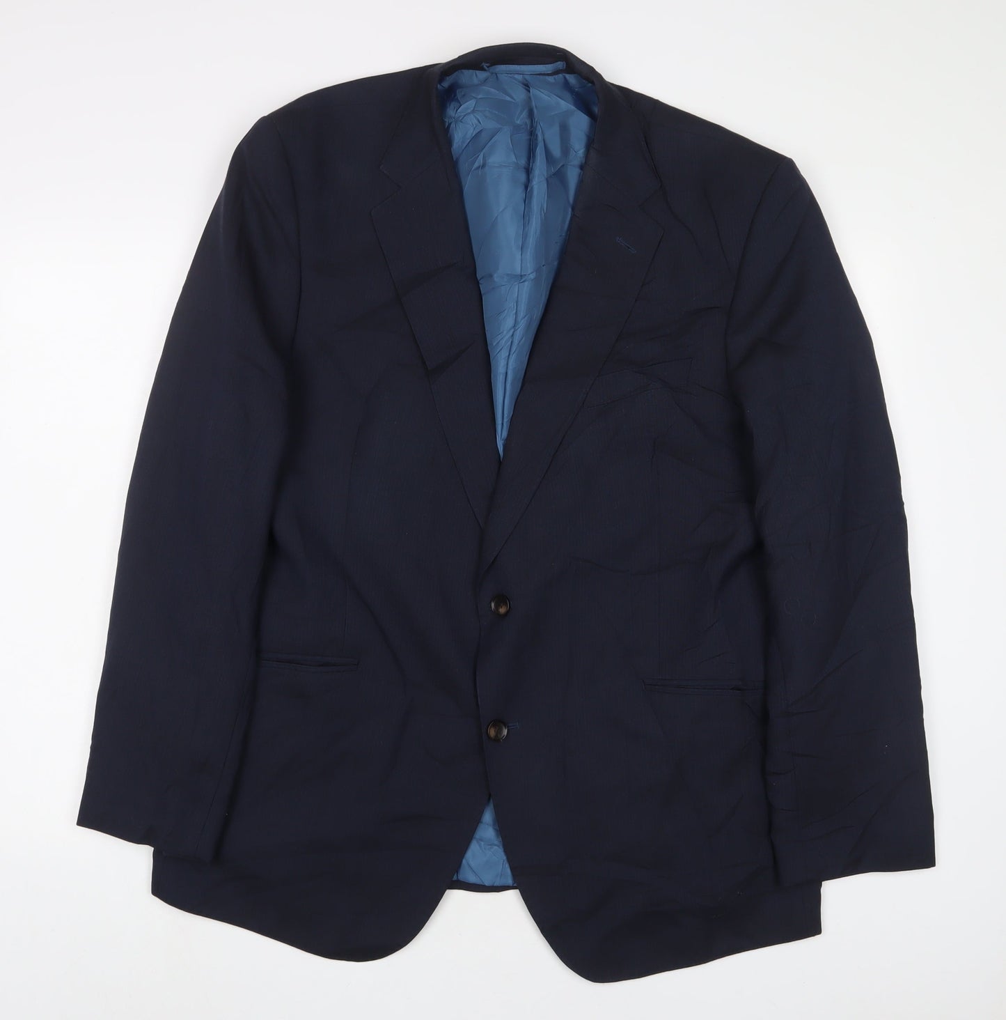 Marks and Spencer Mens Blue Wool Jacket Suit Jacket Size 46 Regular