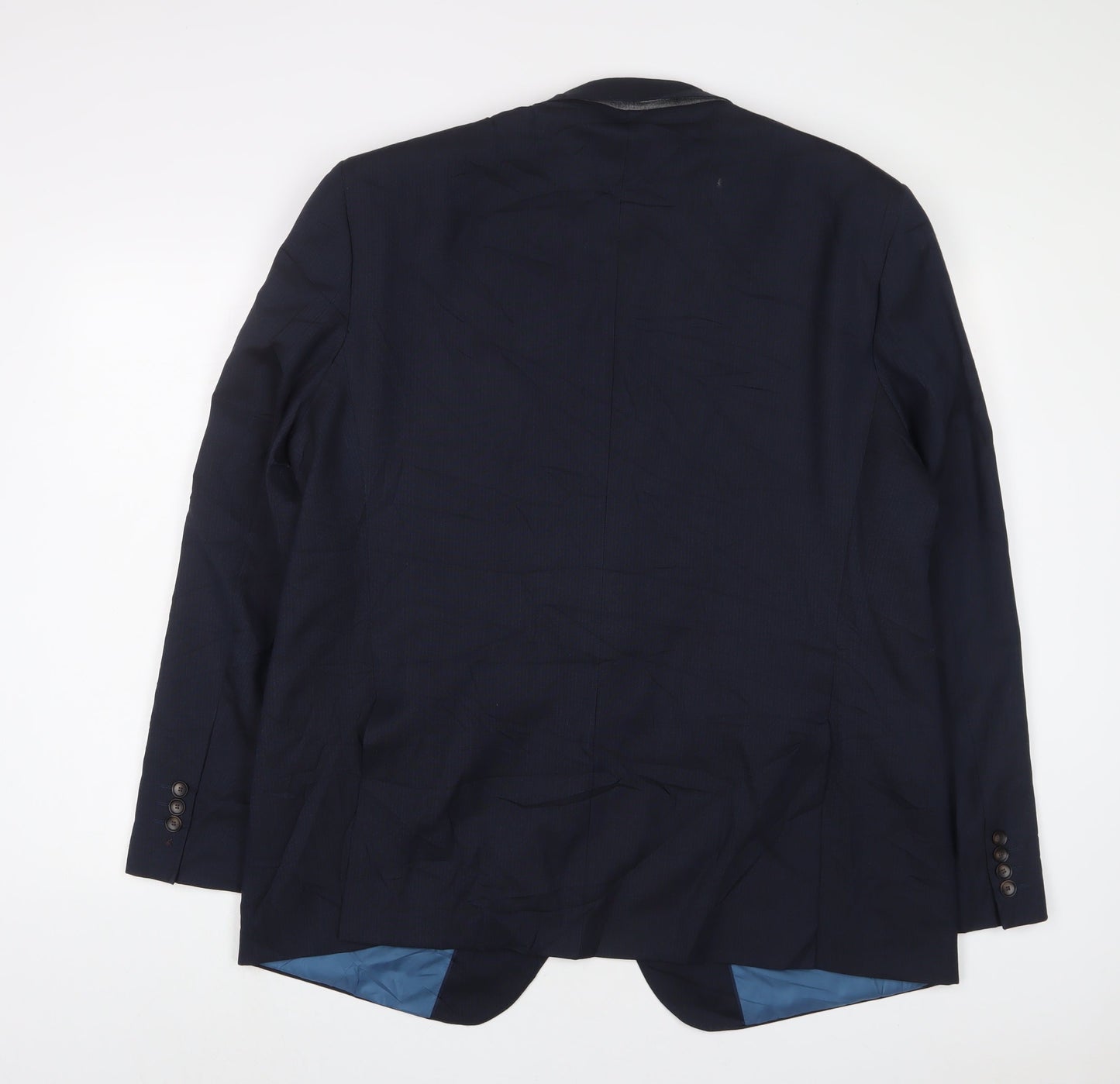 Marks and Spencer Mens Blue Wool Jacket Suit Jacket Size 46 Regular