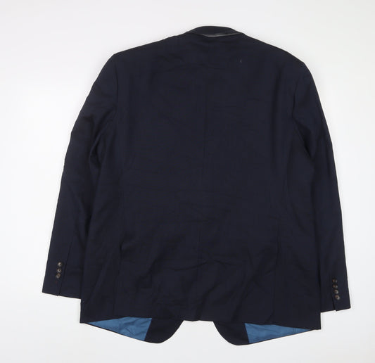 Marks and Spencer Mens Blue Wool Jacket Suit Jacket Size 46 Regular