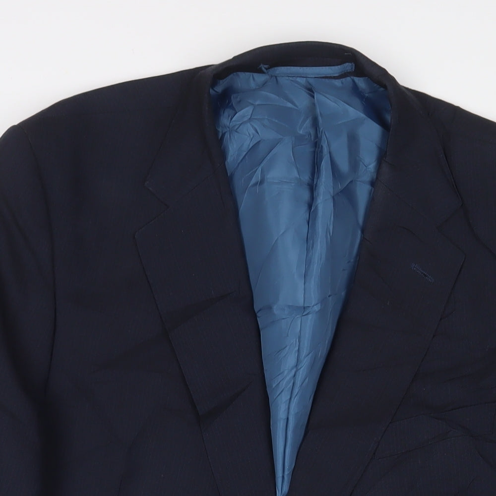Marks and Spencer Mens Blue Wool Jacket Suit Jacket Size 46 Regular