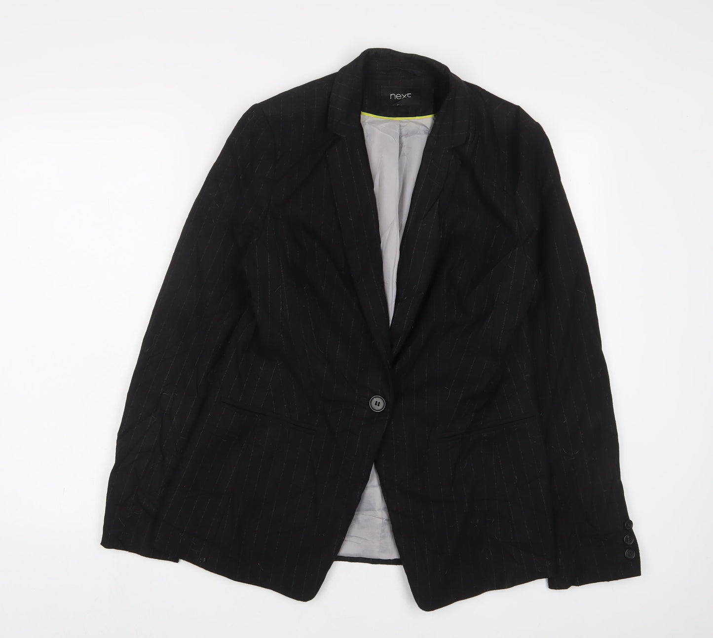 NEXT Womens Black Jacket Blazer Size 14 Button