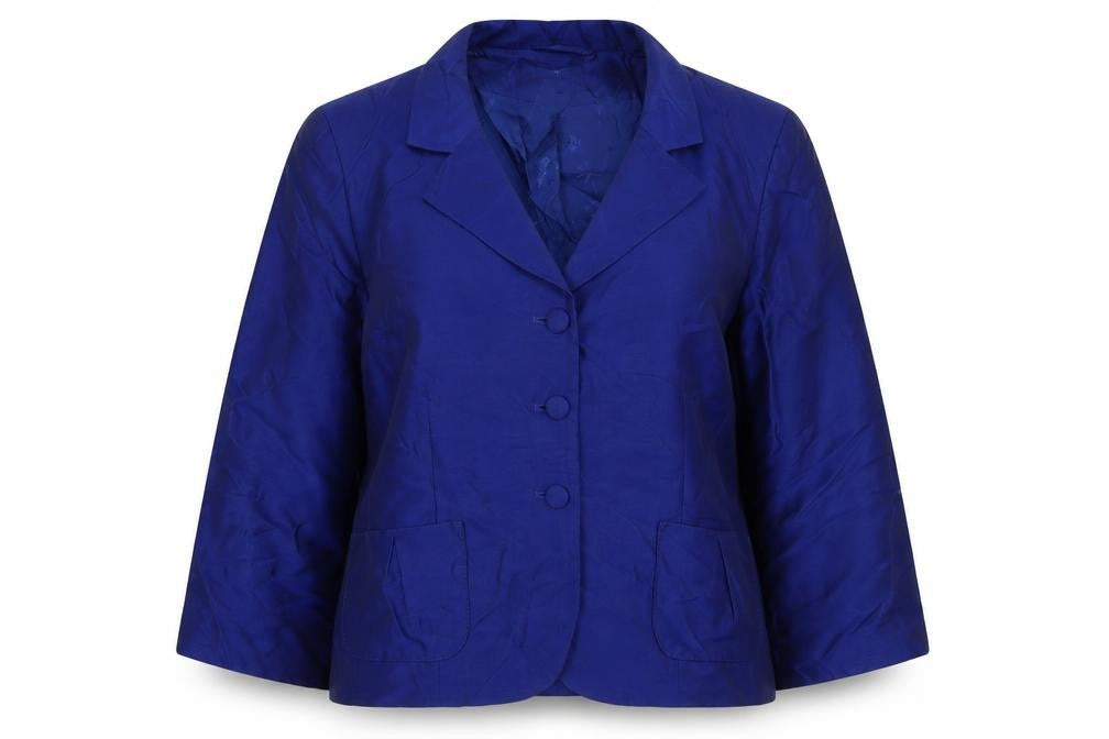 Country Casuals Womens Purple Jacket Blazer Size 14 Button