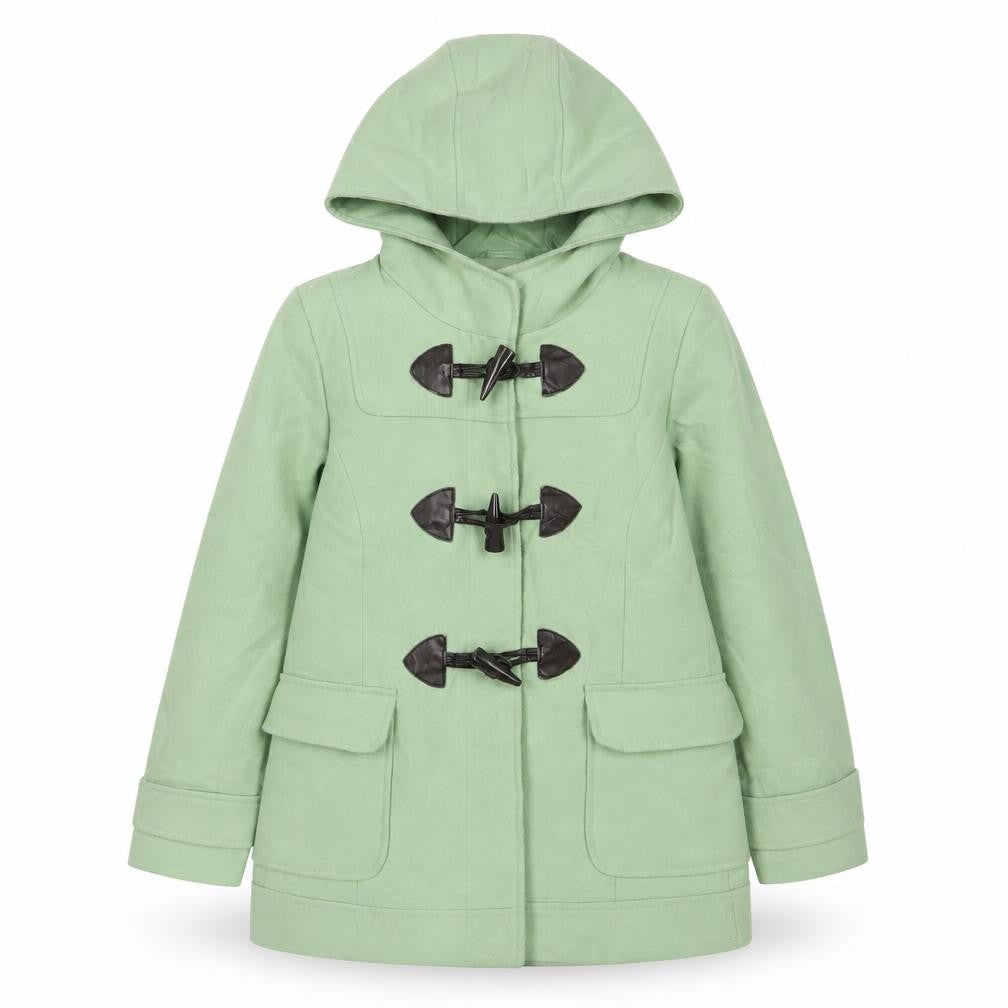 Next Girls Green Overcoat Coat Size 9-10 Years Button