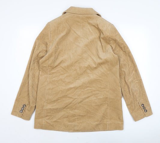 H&M Womens Brown Jacket Size 14 Button