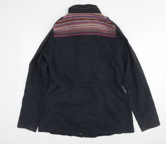 New Look Womens Black Parka Jacket Size 14 Zip