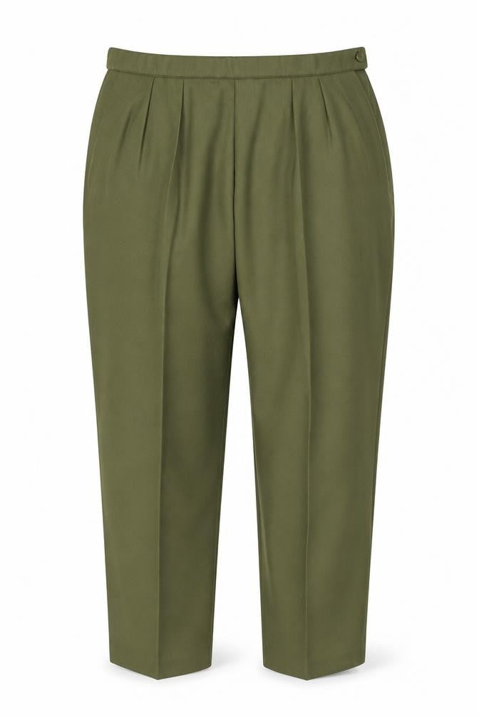 Slimtru Womens Green Polyester Trousers Size 22 L28 in Regular Zip