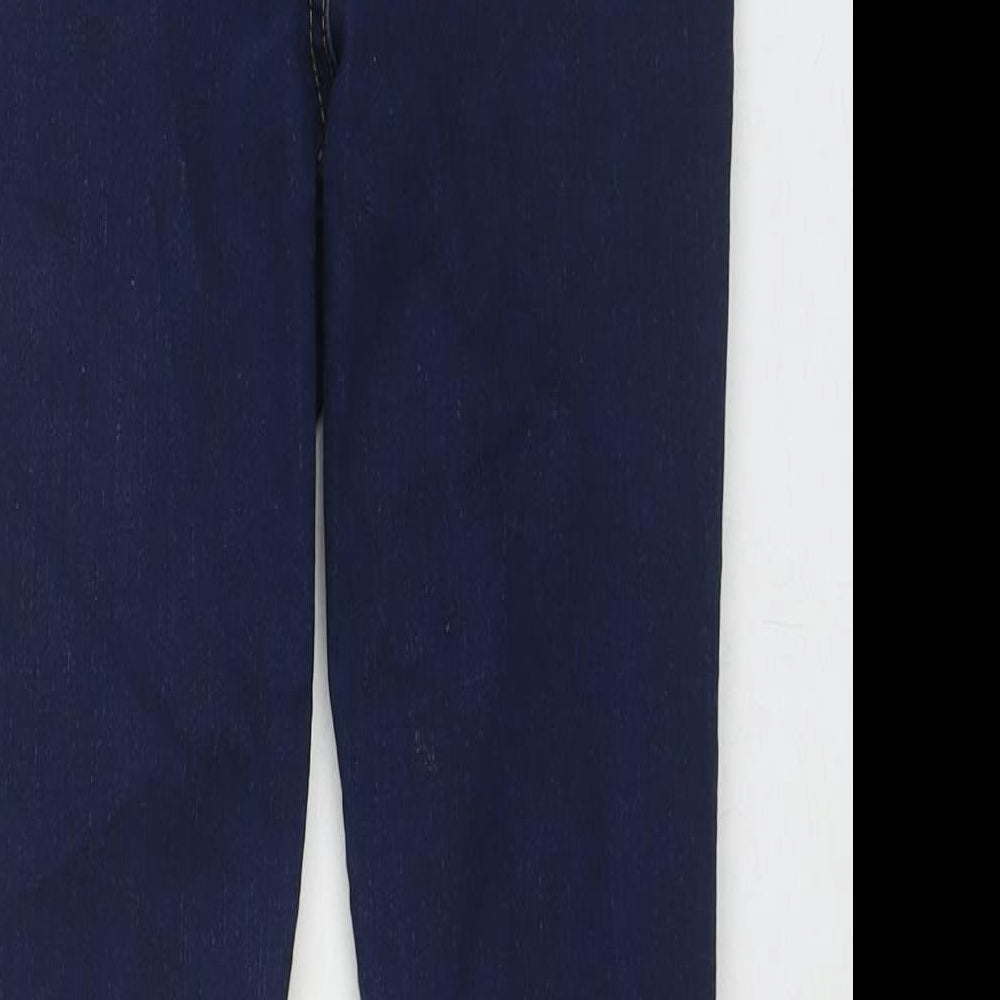 Papaya Womens Blue Cotton Skinny Jeans Size 8 L26 in Regular Zip
