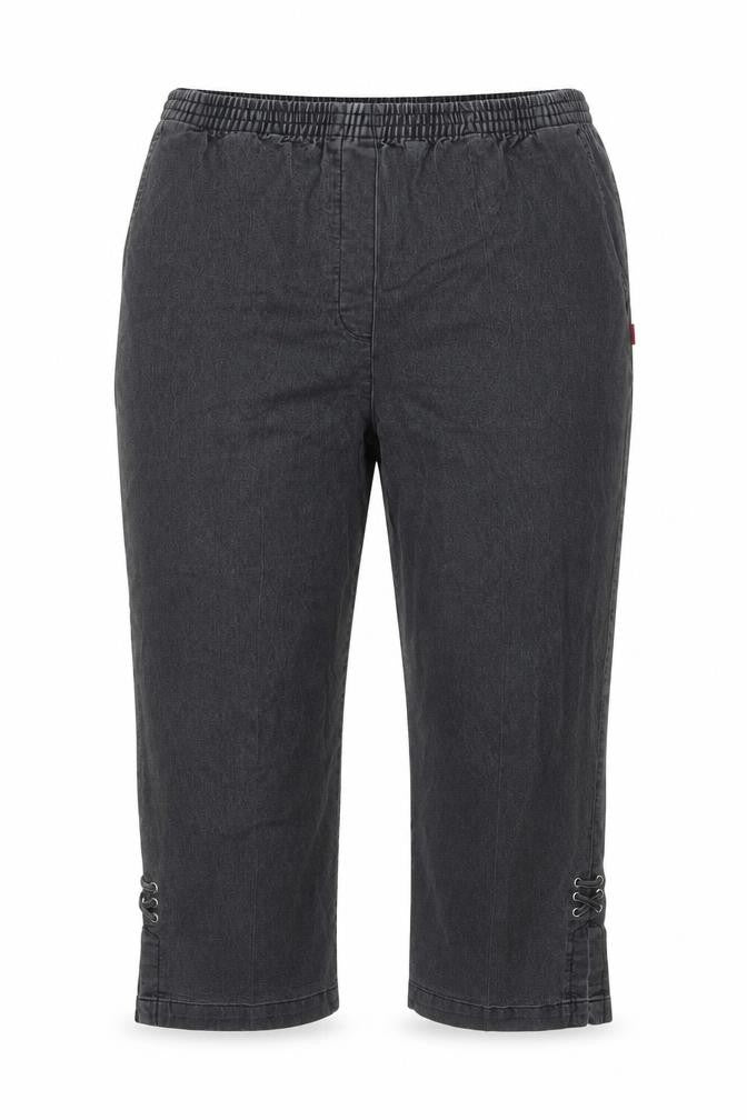 Mian Womens Grey Cotton Capri Jeans Size 24 L20 in Regular