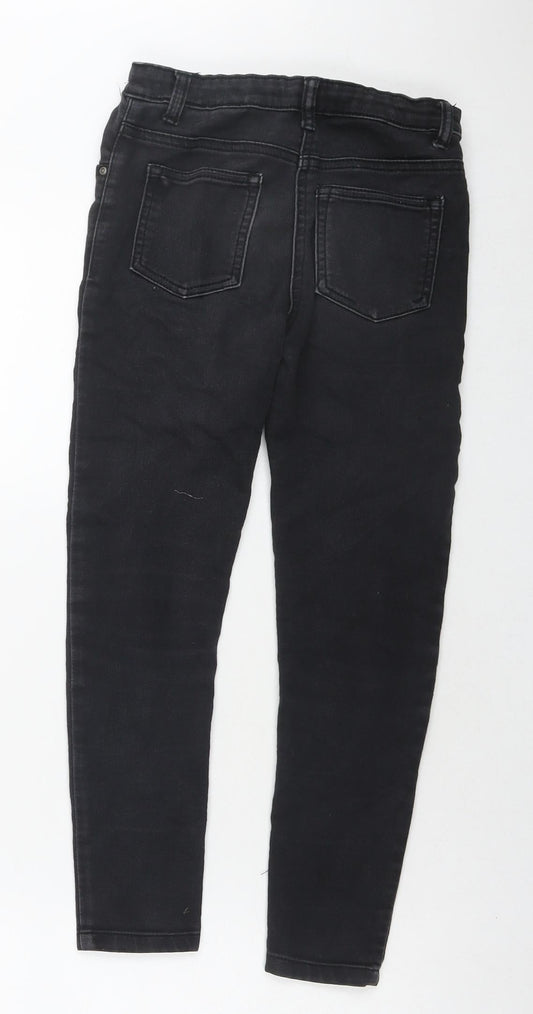 TU Girls Blue Cotton Skinny Jeans Size 9 Years L22 in Regular Zip