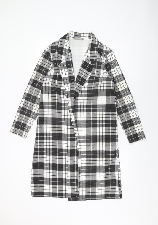 Love Womens Black Geometric Jacket Coat Size S