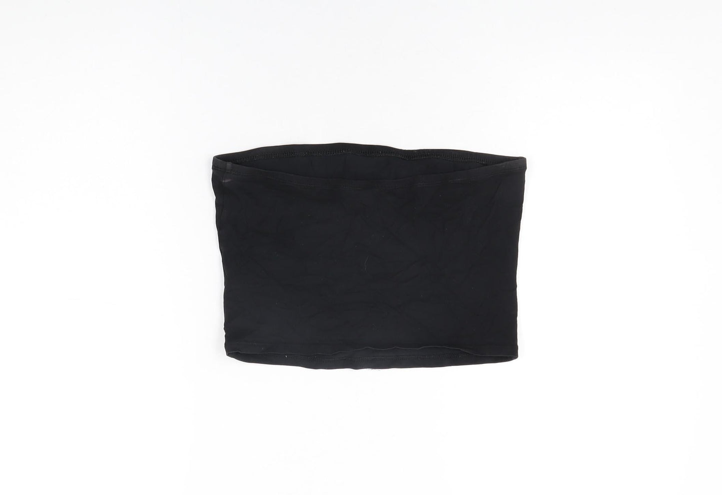New Look Womens Black Cotton Basic T-Shirt Size M Off the Shoulder