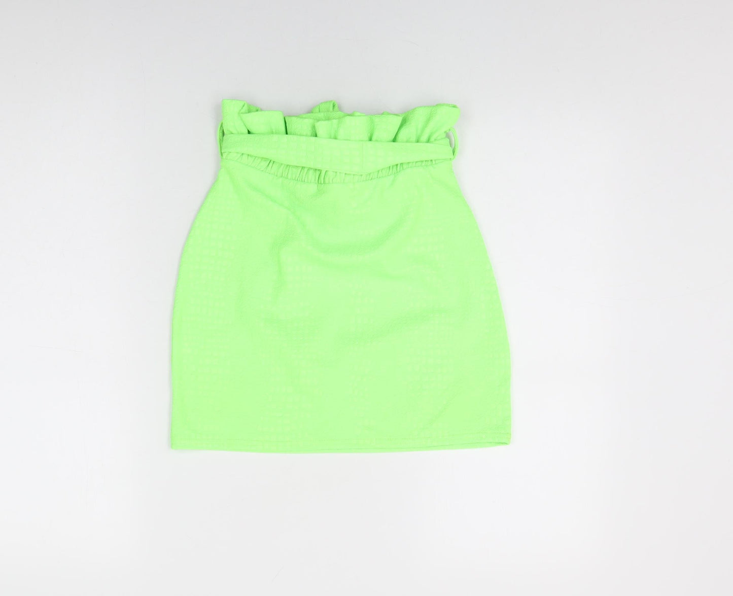 Stylewise Womens Green Geometric Polyester Mini Skirt Size 8