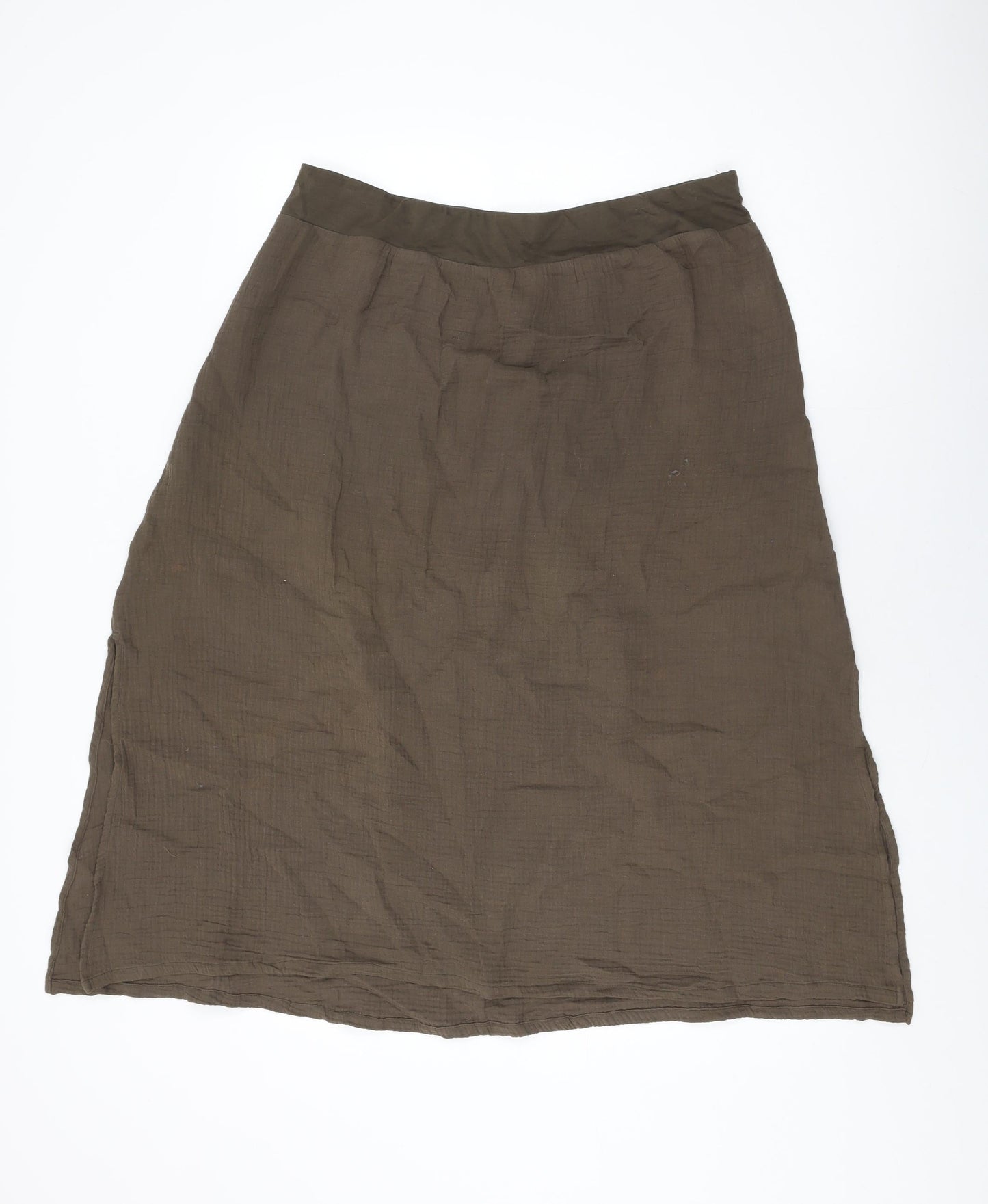 Purejill Womens Brown Polyester Swing Skirt Size M