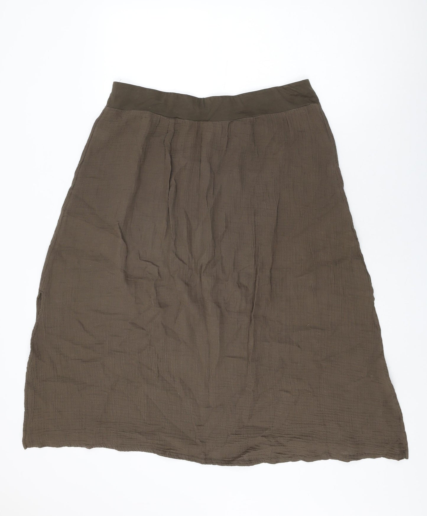 Purejill Womens Brown Polyester Swing Skirt Size M