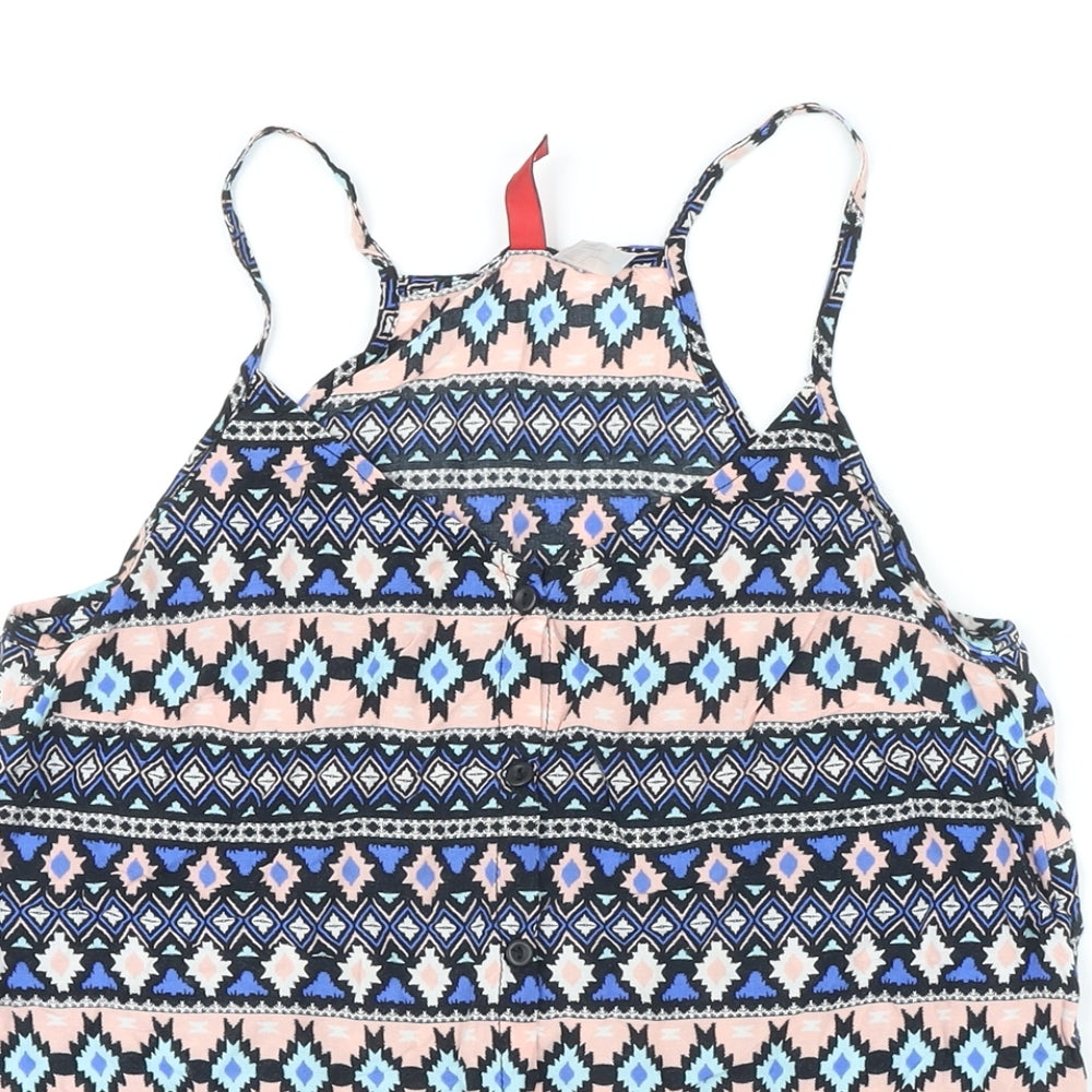 Divided by H&M Womens Multicoloured Viscose Basic Button-Up Size 6 Halter