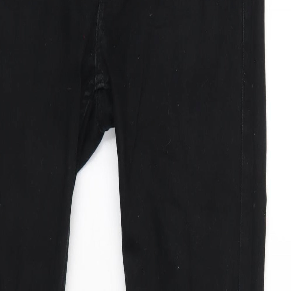 Topman Mens Black Cotton Skinny Jeans Size 30 in L31 in Regular Zip