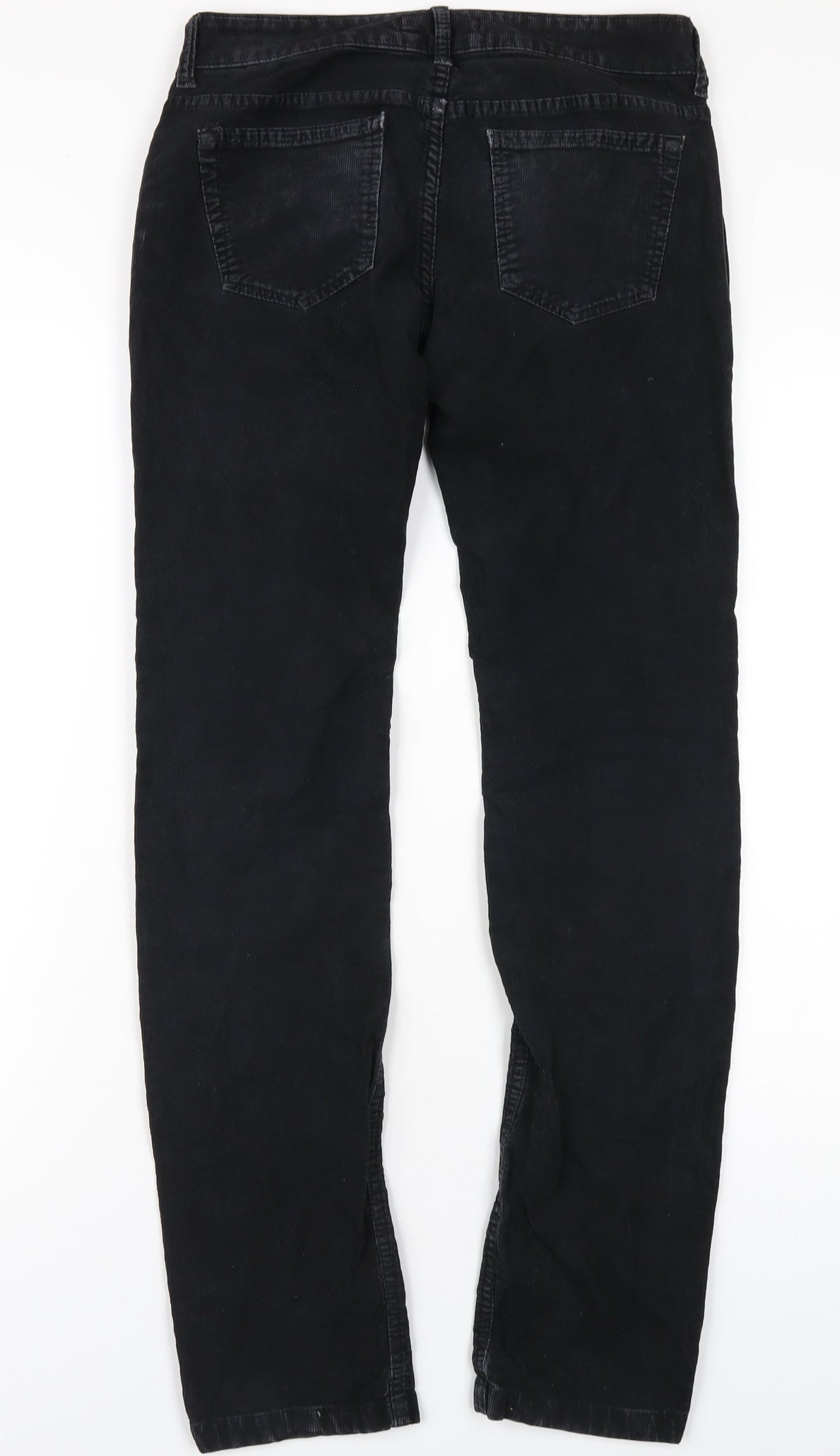 Drykorn Womens Black Cotton Trousers Size 27 in L34 in Slim Zip